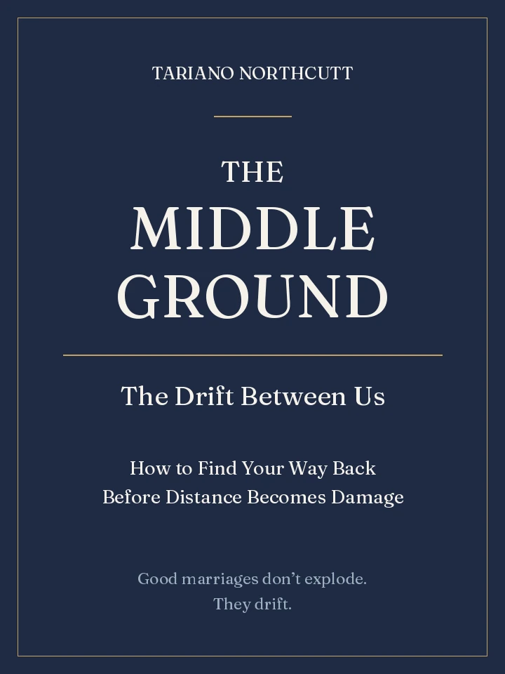 Working typographic cover of The Middle Ground: The Drift Between Us by Tariano Northcutt